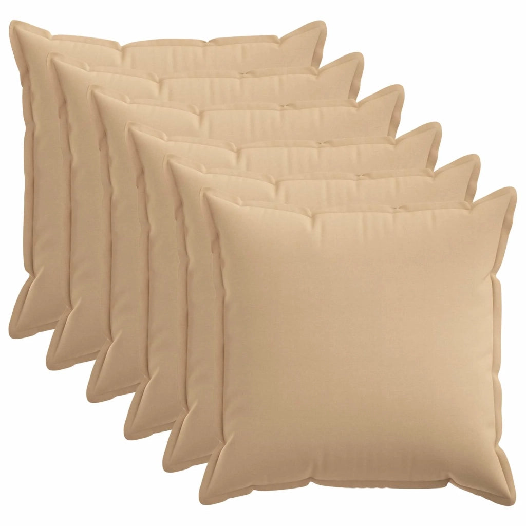 Federa 6 pcs HOUTEN Crema 55 x 55 cm Lino 920342