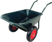 Carrello da Giardino 2 Ruote - Capacità 100L - Metallo e Plastica - Peso Massimo di Carico 160 kg - Manubrio Ergonomico