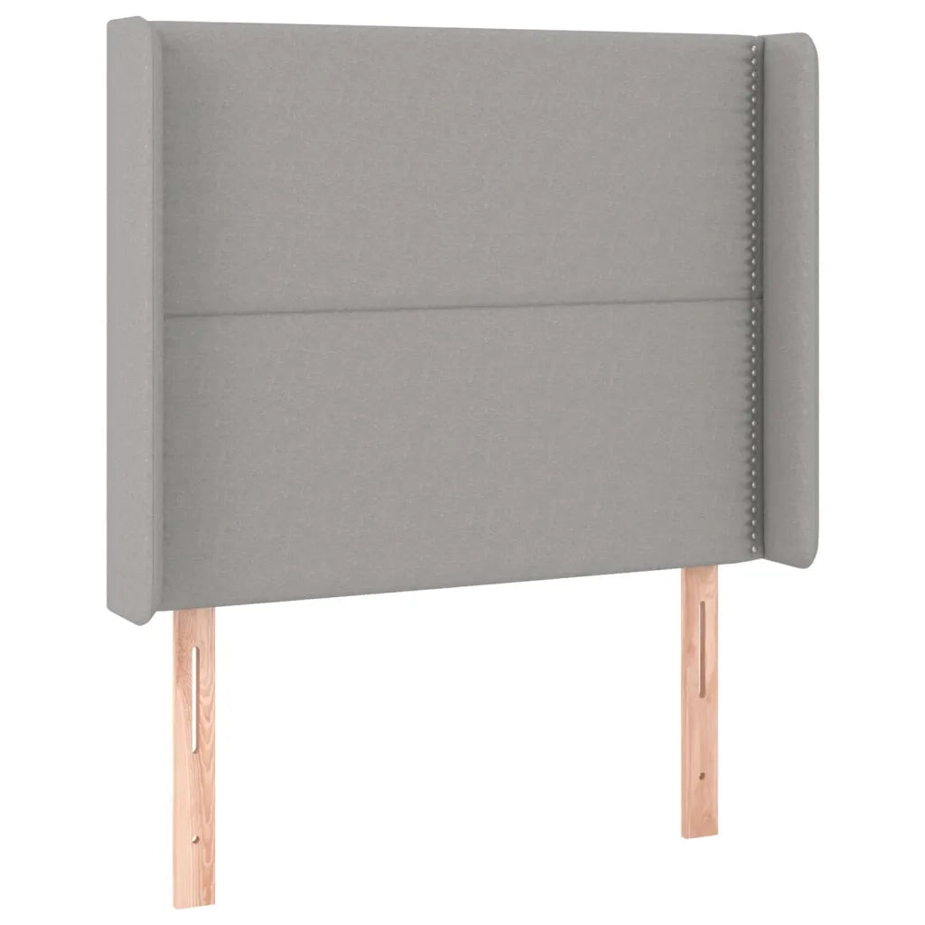Testiera ad Orecchio Grigio Chiaro 103x16x118/128 cm in Tessuto 3119430