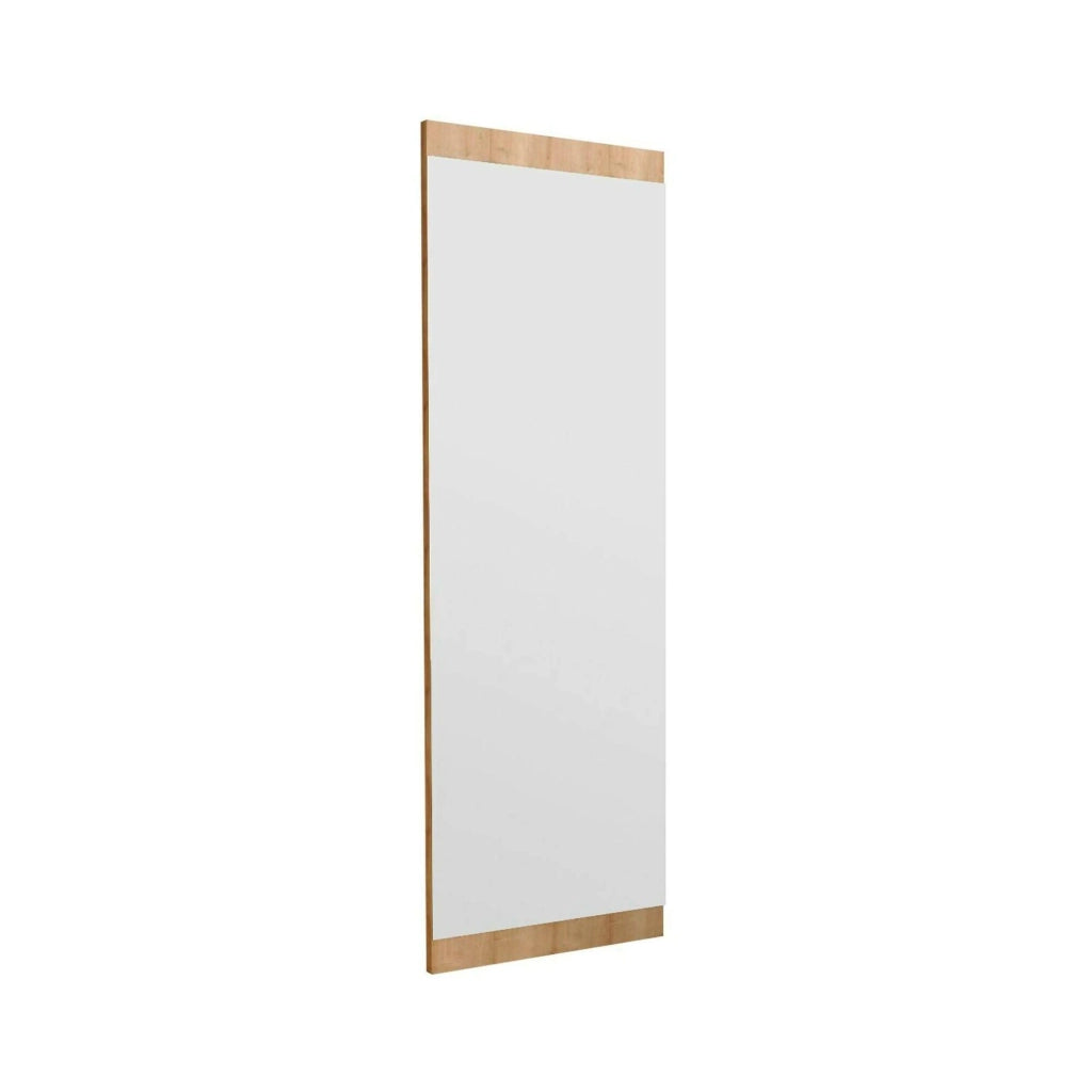 Specchio Fiammetta, Specchiera, Articolo d'arredo a muro, Decorazione con specchio, 40x2h120 cm, Rovere