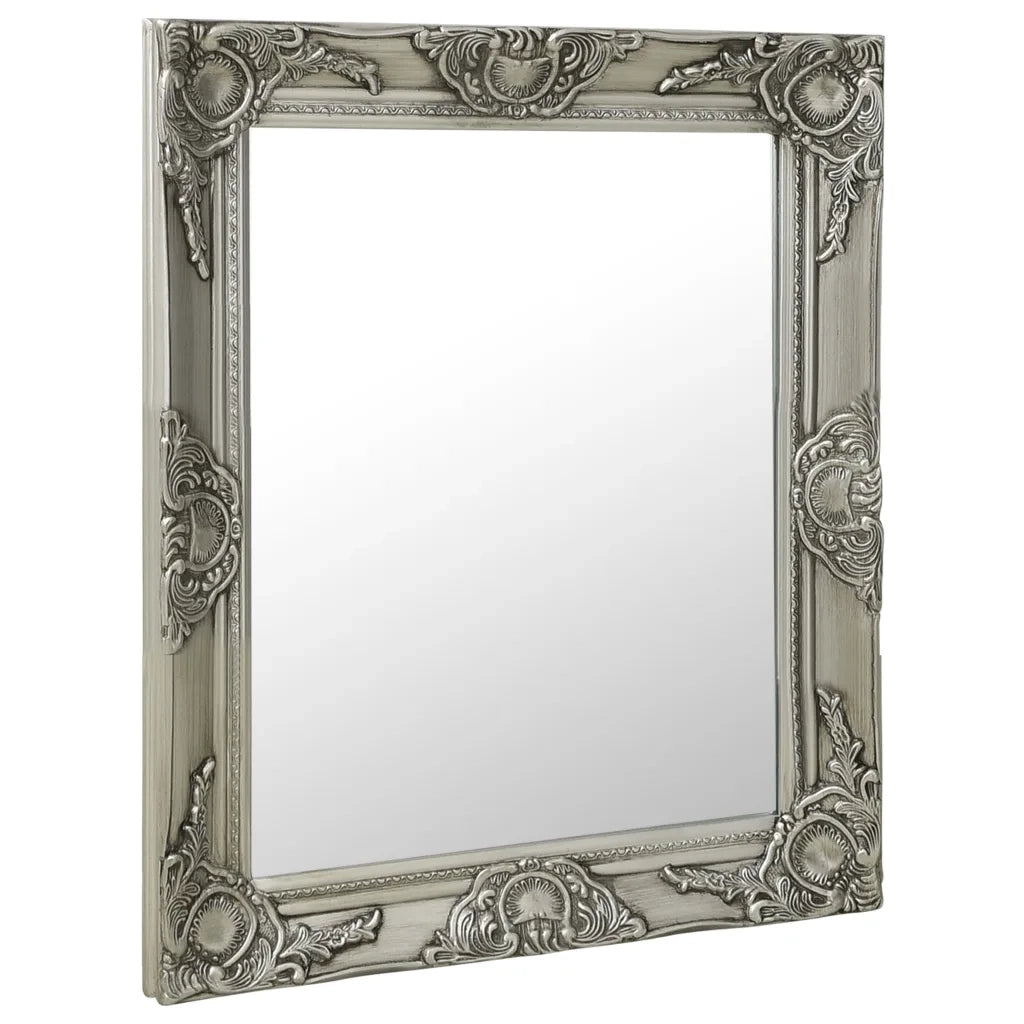 Specchio da Parete Stile Barocco 50x60 cm Argento cod mxl 42453