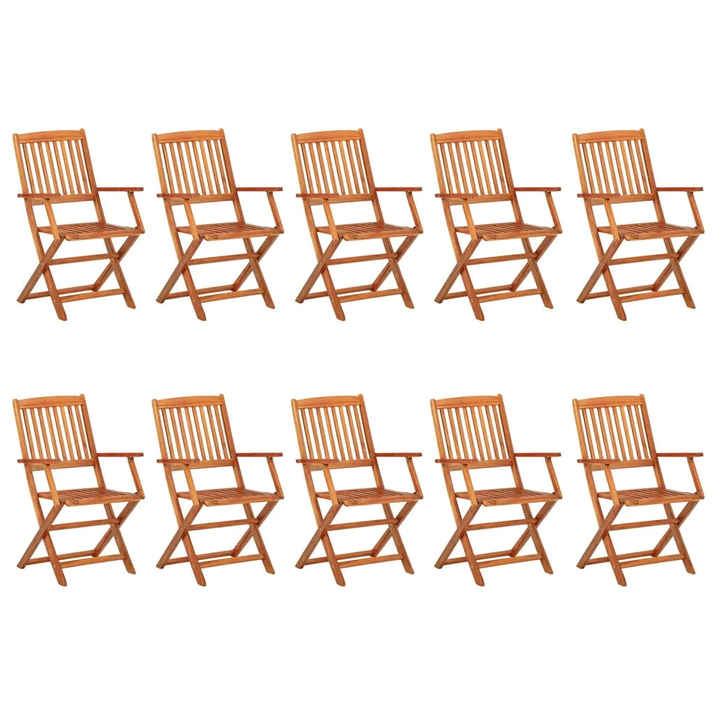 Set da Pranzo da Giardino 11 pz 280x90x75 cm Massello di Acacia 3086990
