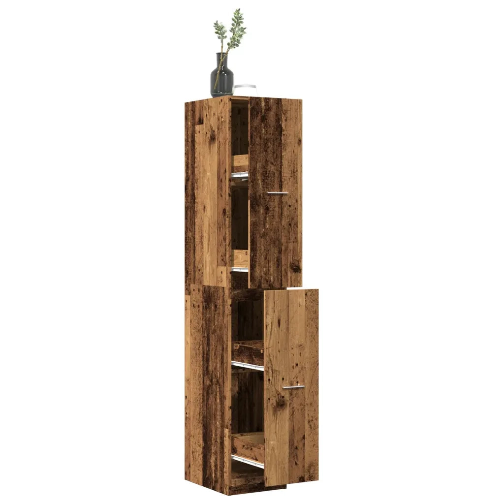 Armadietto da Farmacia Legno Vecchio 30x41x174,5 cm Truciolato