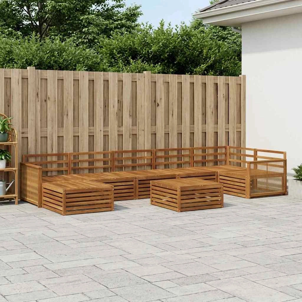 Set di divani da esterno 8 pz Naturale 3383657