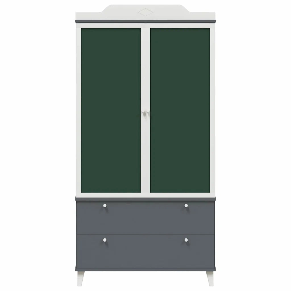 Armadio con Lavagna ROROS Grigio e Bianco 90 x 45 x 180 cm 42003037