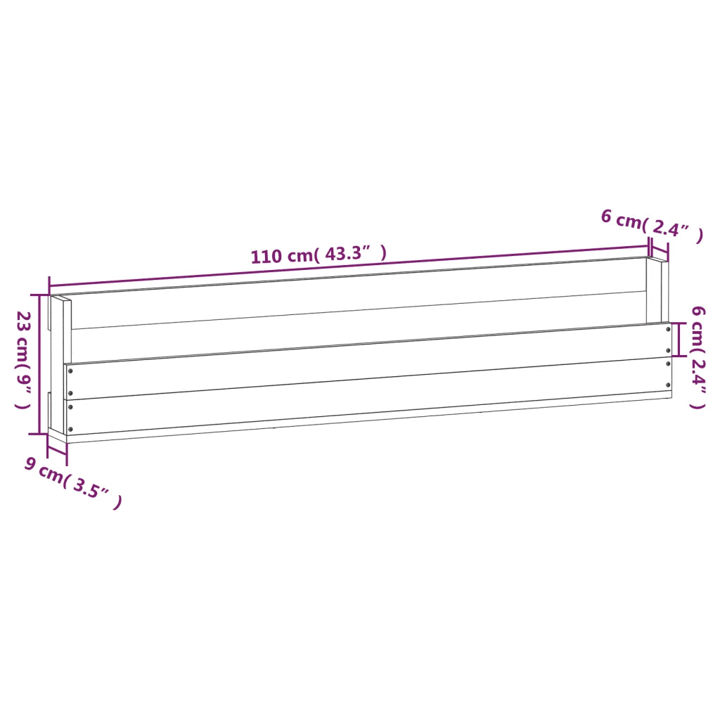 Scarpiere a Parete 2pz-Set di 2 Scaffale per scarpe Bianco 110x9x23cm Legno Massello di Pino
