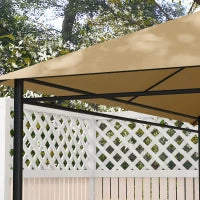 Telo di Ricambio per Padiglione Gazebo in Poliestere ad Alta Densità 180 g/m² Anti-UV 3 x 4 m, Kaki
