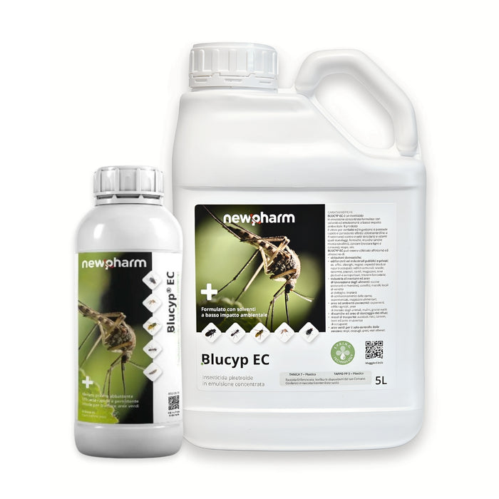 Blucyp EC Insetticida per Volanti e Striscianti, 1L o 5L | Newpharm 5L