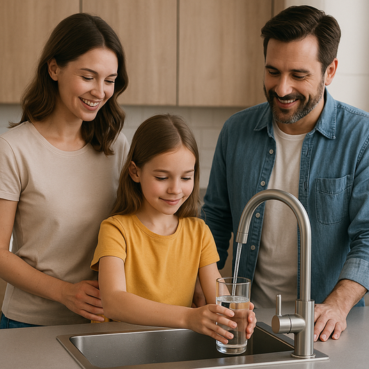 Addolcitore per Acqua di Pozzo MIX LCD 2 con Resine, Riduzione Calcare, Ferro, Manganese, per Fino a 6 Persone