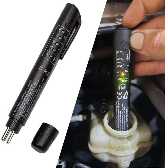 Misuratore di Liquido di Frizione Universale - 5 Indicatori LED - Metallo di Alta Qualità - Preciso e Duraturo - Per Liquido di Frizione DOT3/DOT4/DOT5 - Misuratore di Liquido di Frizione
