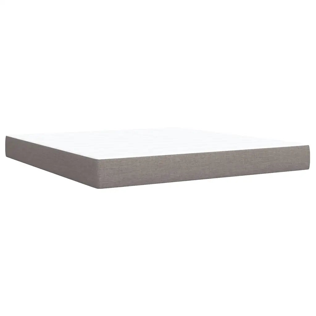 vidaXL Giroletto a Molle con Materasso Tortora 180x200 cm in Tessuto