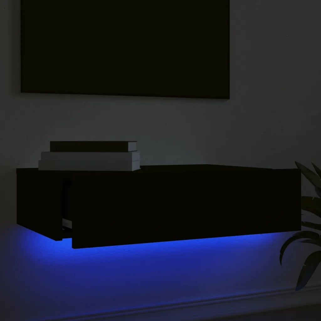 Mobile Porta TV con Luci LED Nero 60x35x15,5 cm 842888
