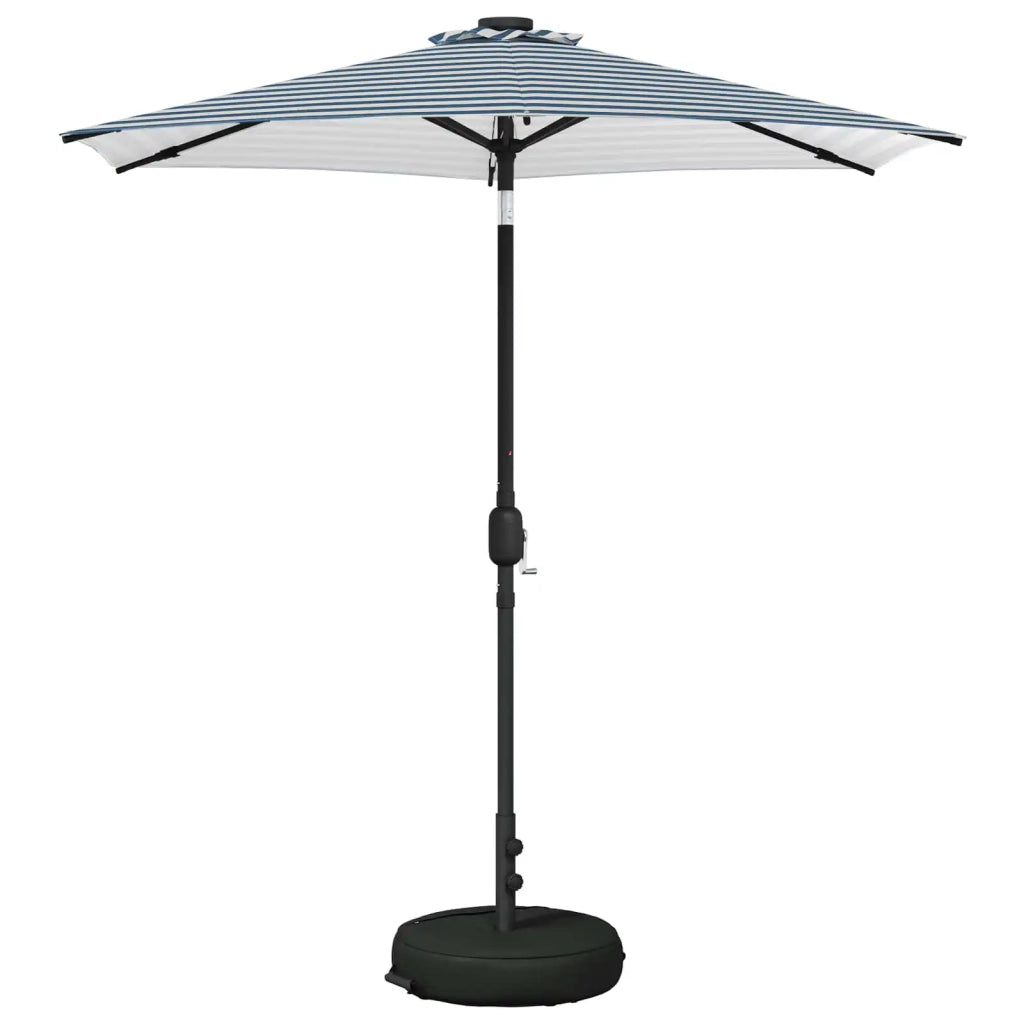 Ombrellone da giardino-Parasol da giardino con luci LED e base 230 x 230 cm Poliestere 501277