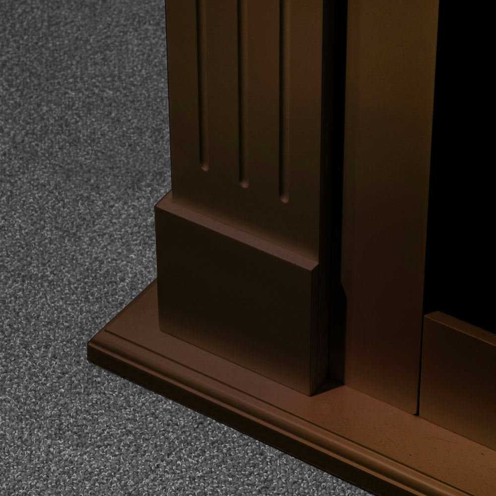 Camino a Bioetanolo da Pavimento 110x36x100 cm Cambridge in Legno Marrone