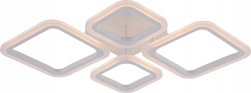 Lampada da soffitto LED quadrata 4 luci bianca Vargo