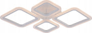 Lampada da soffitto LED quadrata 4 luci bianca Vargo