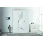 Armadio Inter Link 2 ante + 3 cassetti con vetro dim.14x55x190h