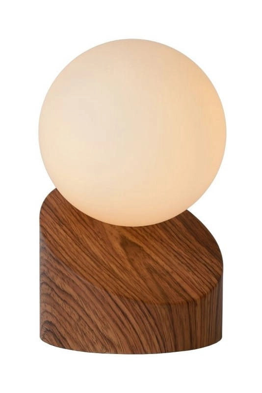 Lampada da tavolo Lucide LEN metallo/vetro G9 5W marrone/bianco