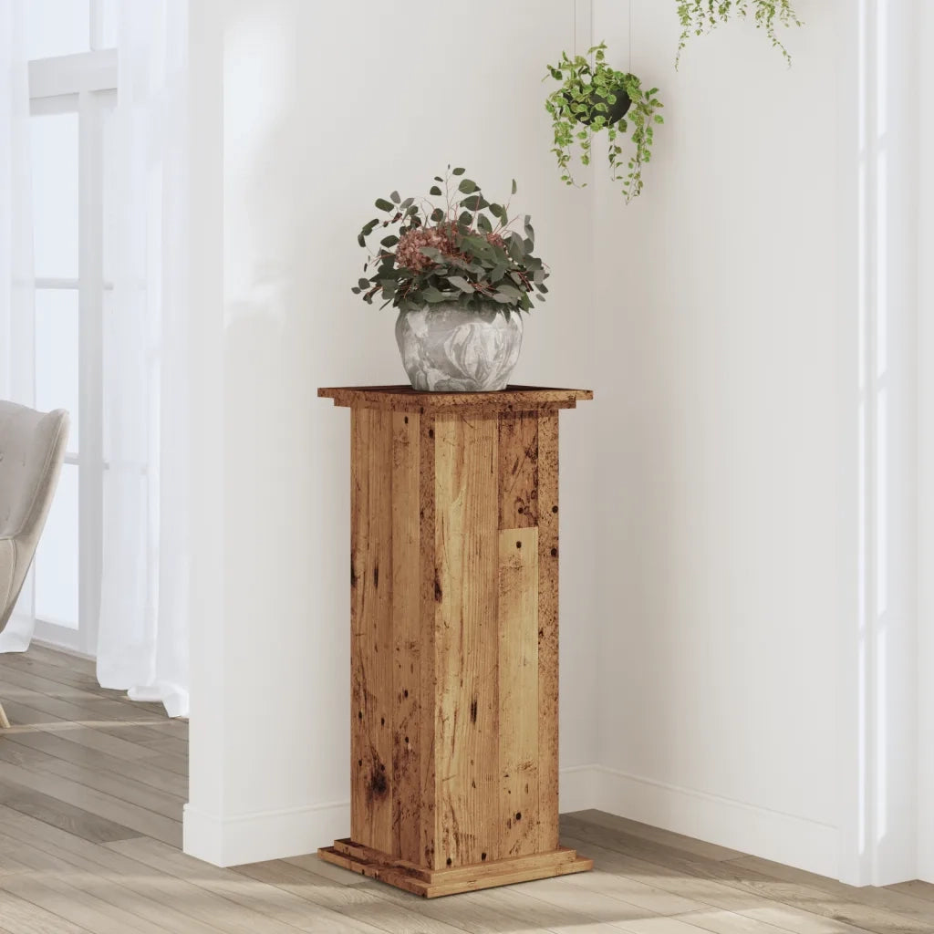 vidaXL Supporto per Piante Legno Vecchio 33x33x80 cm Legno Multistrato