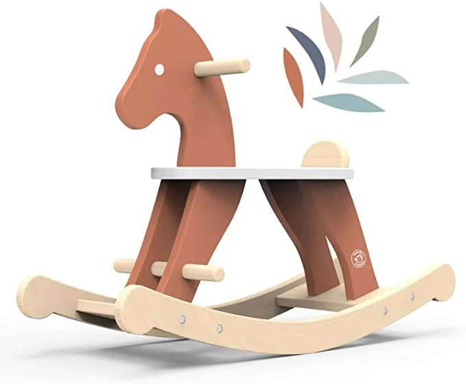 Cavallo a Dondolo per Bambini 1 anno legno 1 Anno 2 Anni 3 Anni 4 Anni Pony in Legno Giochi Cavalluccio Cavalcabile Sicu