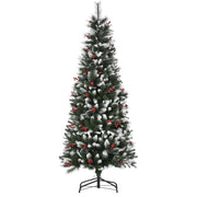 Albero di Natale Artificiale ¨C zephmum ¨C Verde 180 cm 539 Rami 51 Bacche