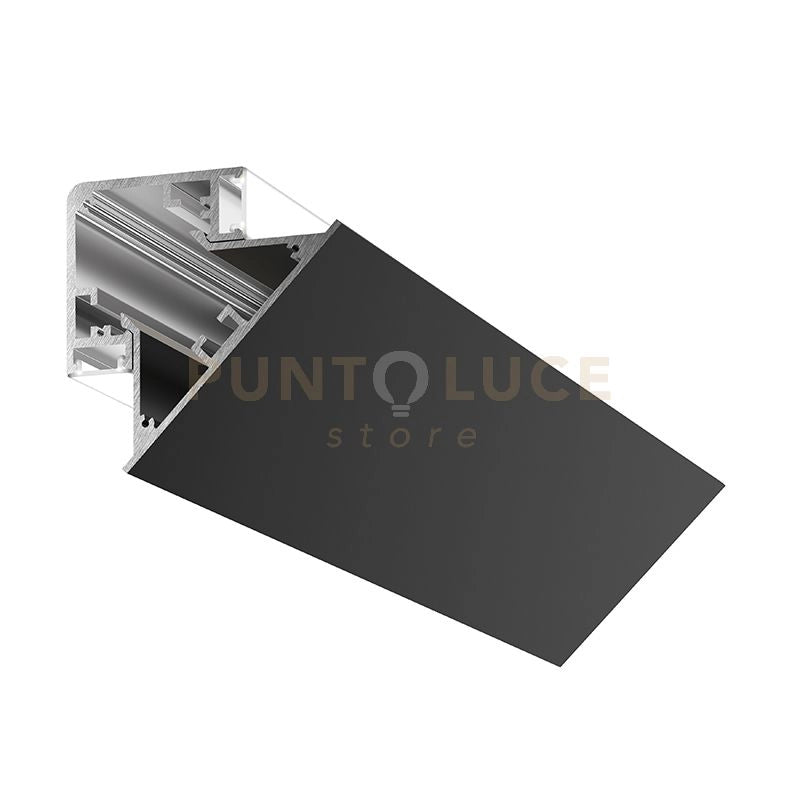 LUBIANA D 3M - PROFILO LINEARE E DIFFUSORE PER PARETE/SOFFITTO MT 3 NERO OPACO
