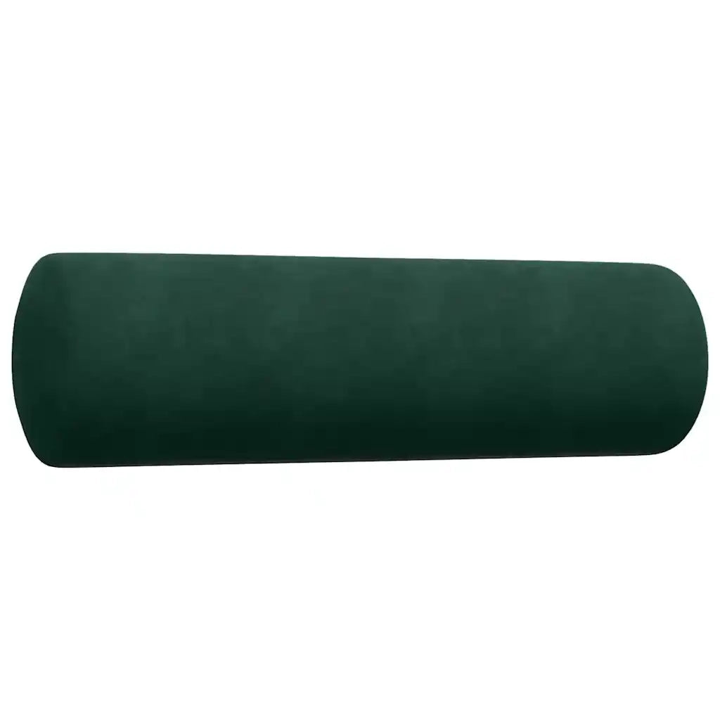vidaXL Set di Divani 3 pz con Cuscini e Rinforzi Verde scuro Velluto