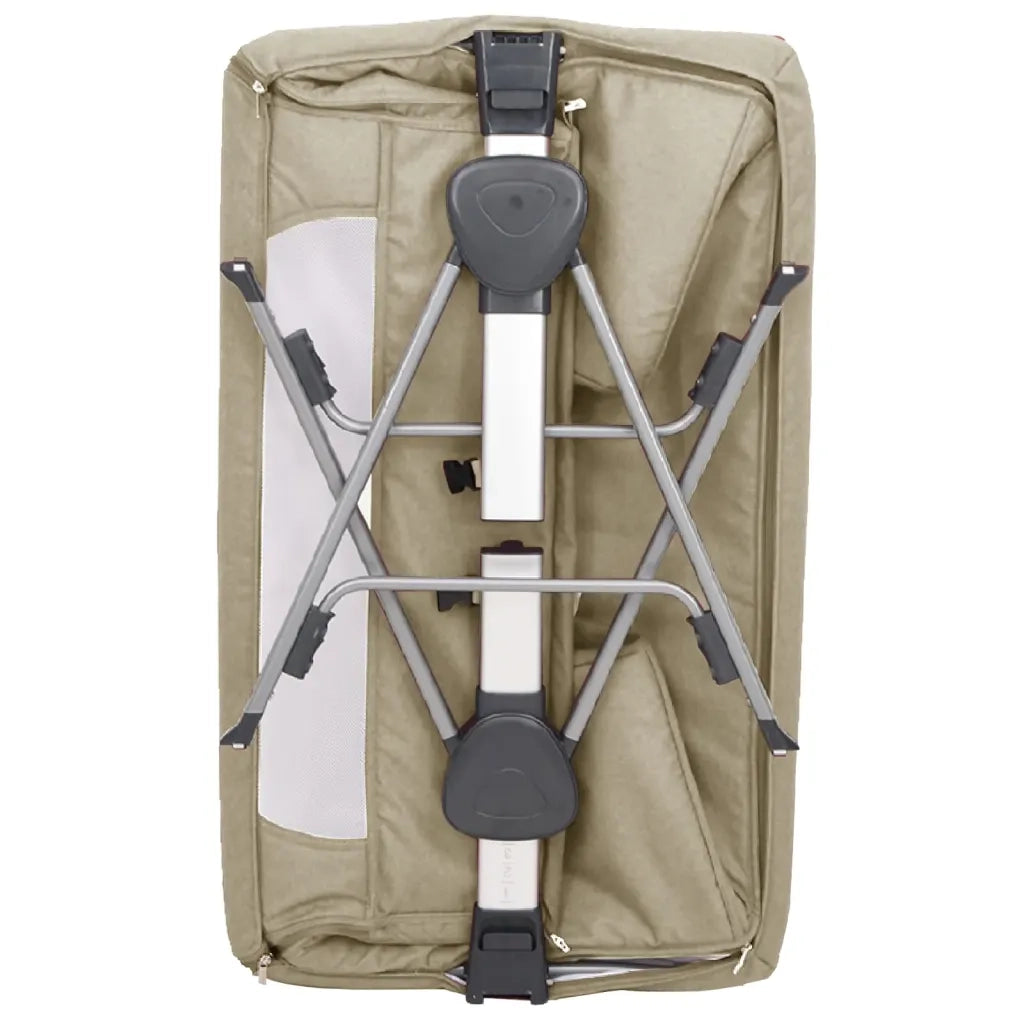 Lettino per Bambini con Materasso Tortora in Tessuto di Lino cod mxl 72370