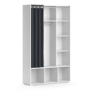 Vicco Armadio multifunzione Bianco 38 x 178.1 cm con binario per tende