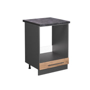 Mobile per forno da incasso Fame-Line Rovere dorato/Antracite 60 cm, PL Antracite Vicco