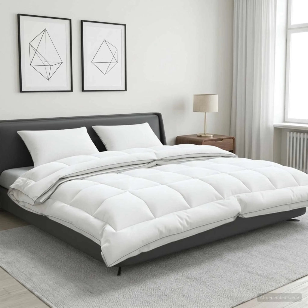 Set di piumone e cuscini 3 pcs 240x260 cm 4 stagioni Lana 3441627