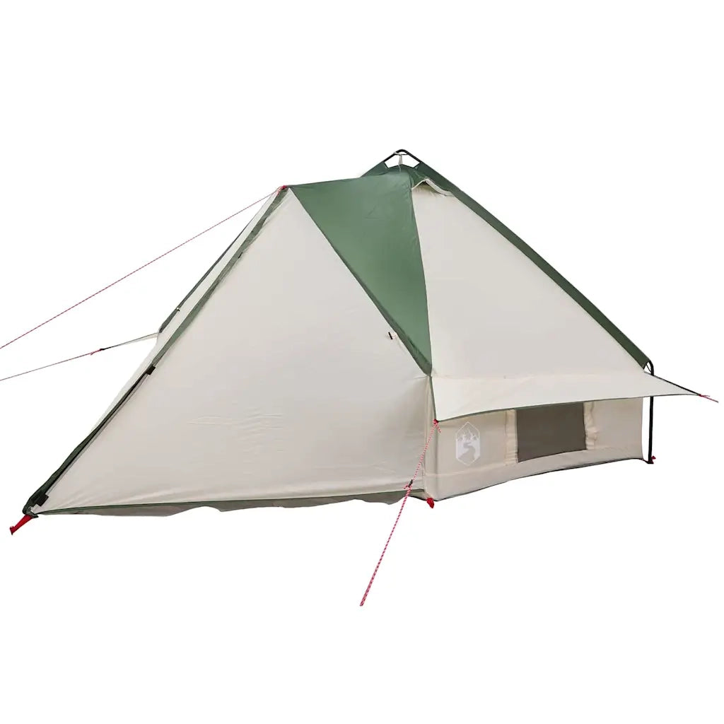 Tenda Teepee per 6 Persone Verde e Bianco 431 x 366 x 185 cm