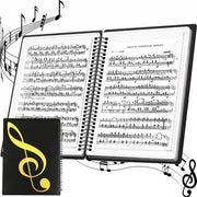 20 pagine per la musica - Riga piano per la modifica - Foglio musicale per la conservazione - Custodia per documenti - Custodia per fogli musicali - Foglio musicale per la conservazione - Custodia per musicisti - Formato A4.