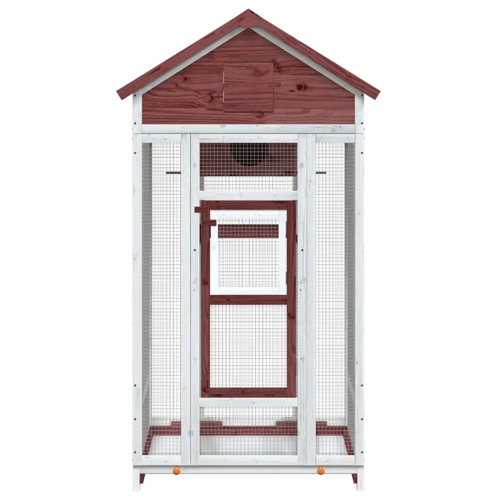 Casetta per Uccelli Moka 91,5x53x170 cm Legno Massello Pino CFW5819421