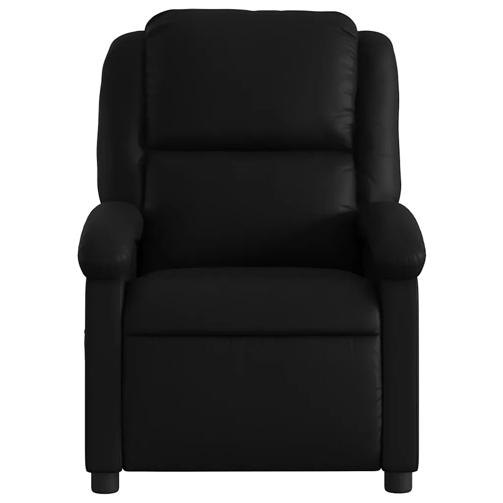 Divano Sedia-Poltrona reclinabile in Similpelle Nera 662305