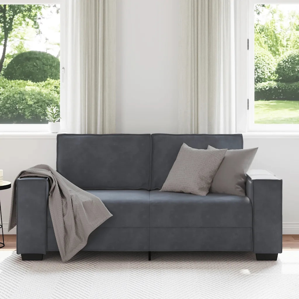 Divano a 2 Posti grigio scuro180x78x84 cm in Velluto 4105021
