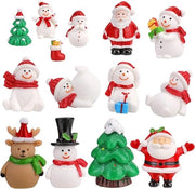 Set di decorazione per giardino, figurine di Natale, mini ornamenti per Natale - 14 pezzi