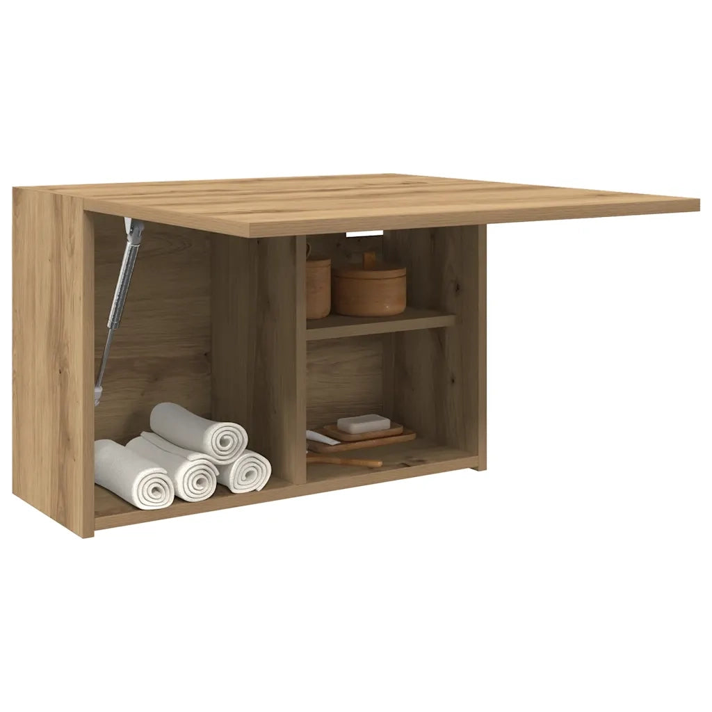 Mobiletto da Bagno Rovere Artigianale 60x25x40 cm Truciolato 860075