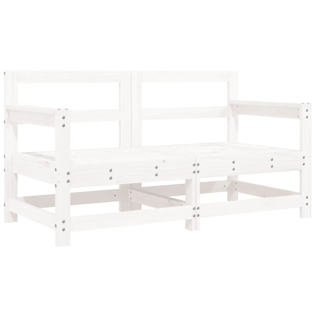Sedia da patio-Sedie da Giardino con Cuscini 2pz Legno Massello di Pino Bianco 548970