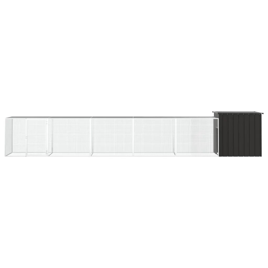 Gabbia per Polli Antracite 600x91x100 cm Acciaio Zincato cod mxl 41447