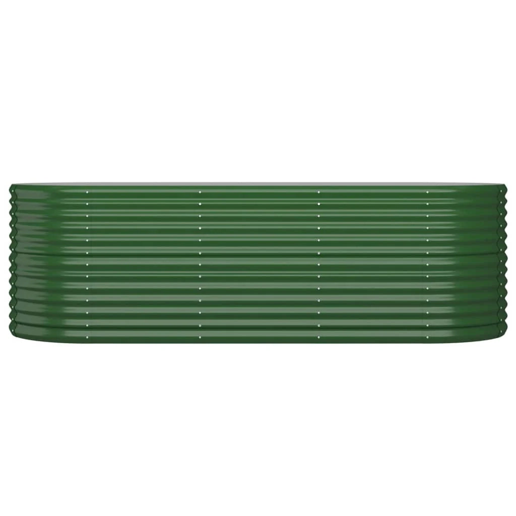 Fioriera rialzata per piante e fiori adatta per terrazze e giardini acciaio verniciato a polvere 224 x 80 x 68 cm verde 02_0039606