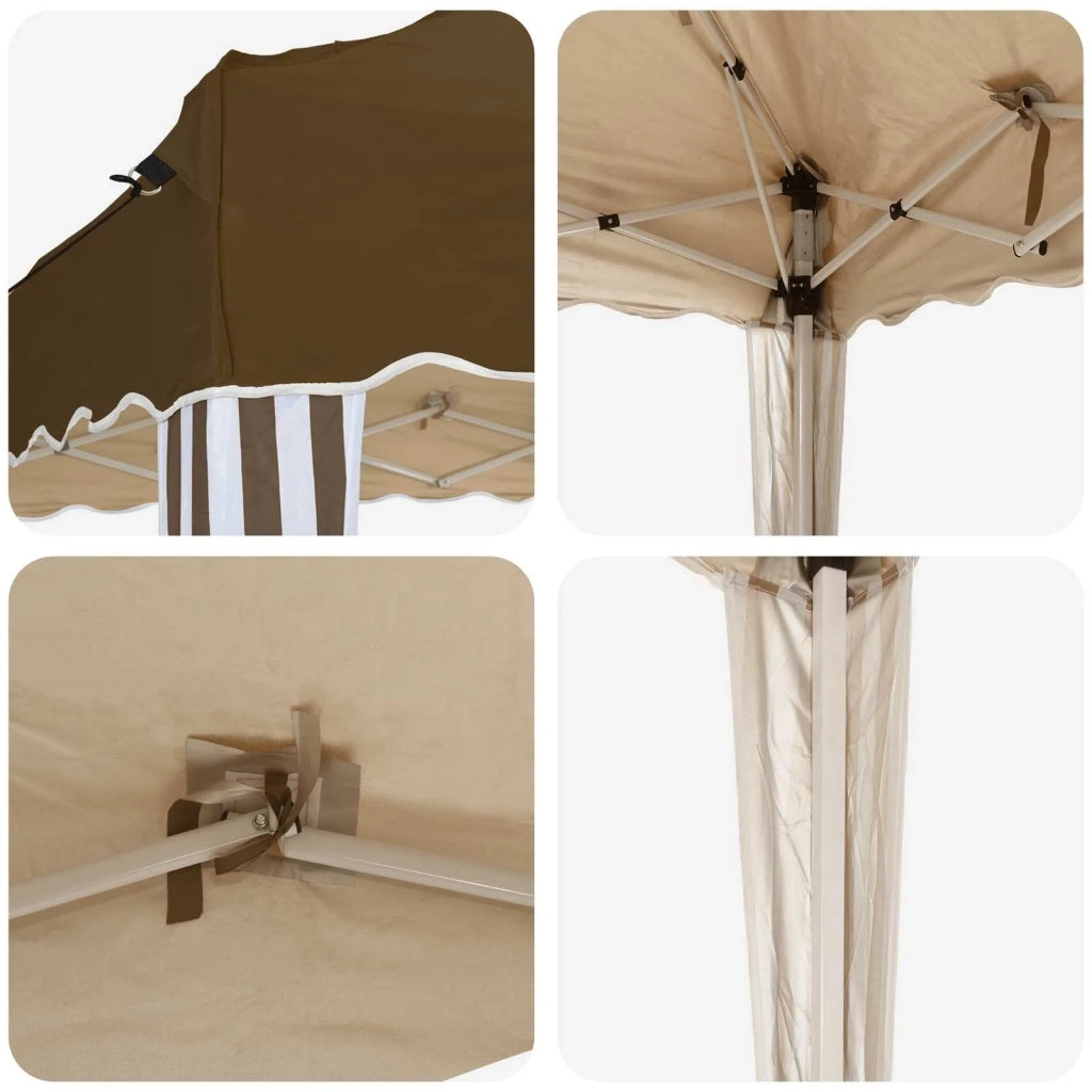 Tenda per feste a pop-up 575 x 290 x 245 cm Tortora 42019784