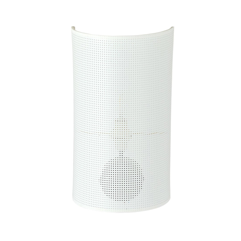 Lampada da parete ASTON con paralume bianco e dettagli oro