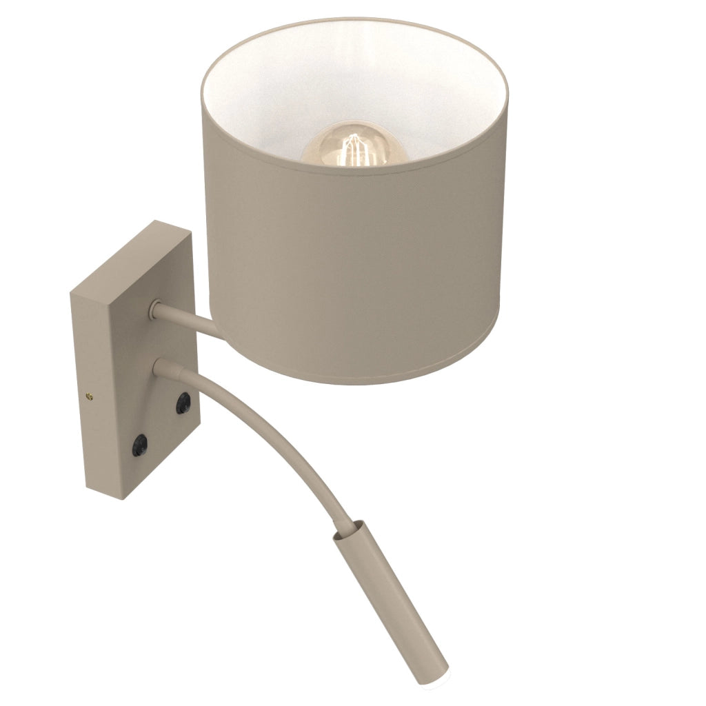 Applique Arden beige 2 luci E27/G9 acciaio Luminex