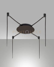 3749-54-101 EDISON MONTATURA NERA TONDA D.25CM 4 FORI