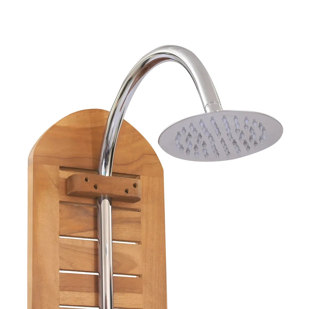 Doccia da Giardino in Legno Massello di Teak 70x75x204cm 44667