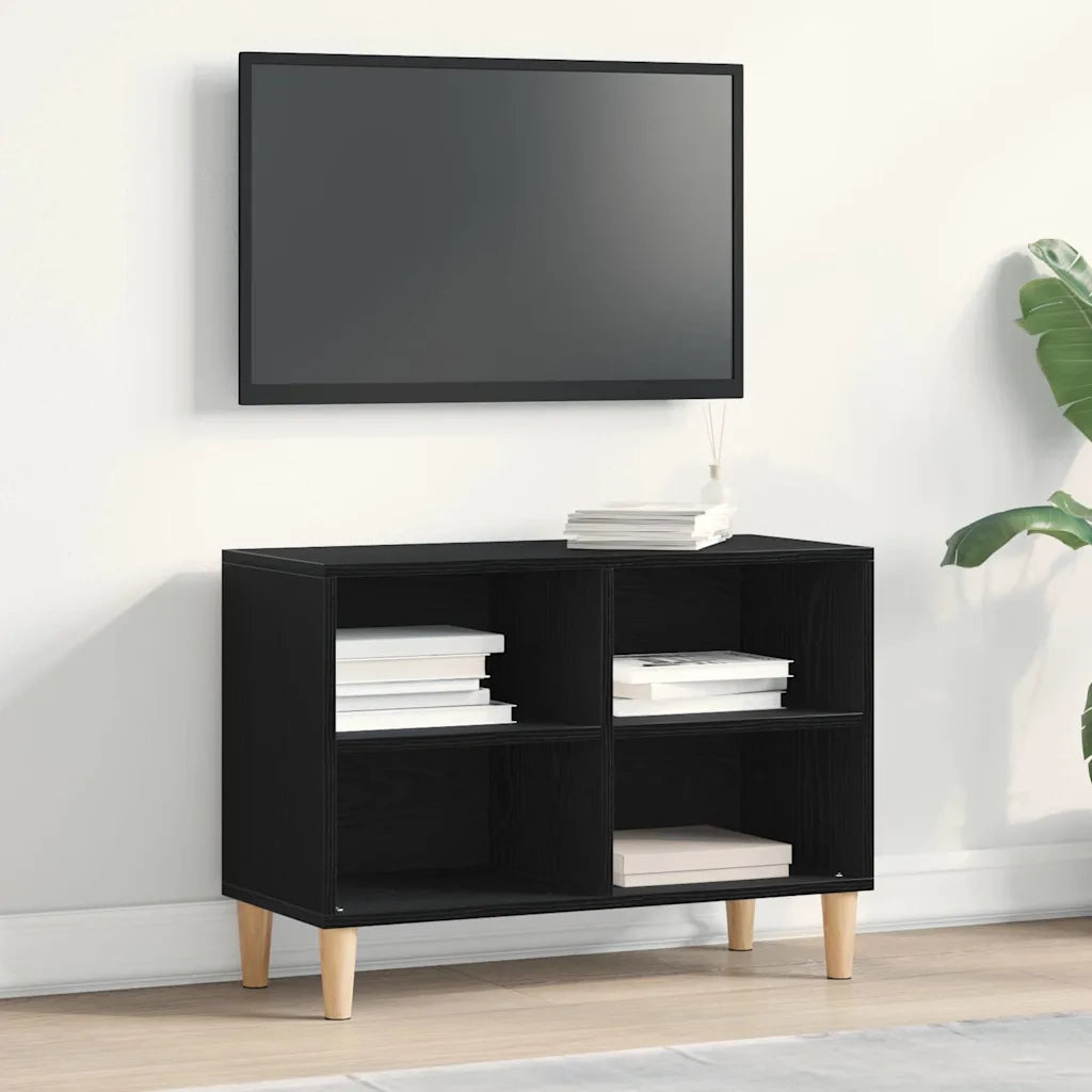 Mobile TV Rovere Nero 69,5 x 30 x 50 cm Legno multistrato 862583