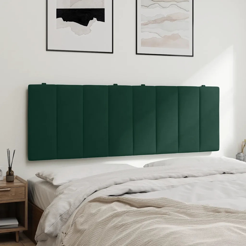 Cuscino Testiera Hanko Verde Scuro 140 cm in Velluto CFW4217462