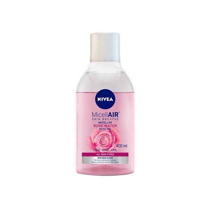 NIVEA ACQUA MICELLARE 400 ML CON OLIO E ACQUA DI ROSE BIO PELLI SECCHE SENSIBILI