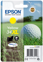 Epson Golf ball Singlepack Yellow 34XL DURABrite Ultra Ink